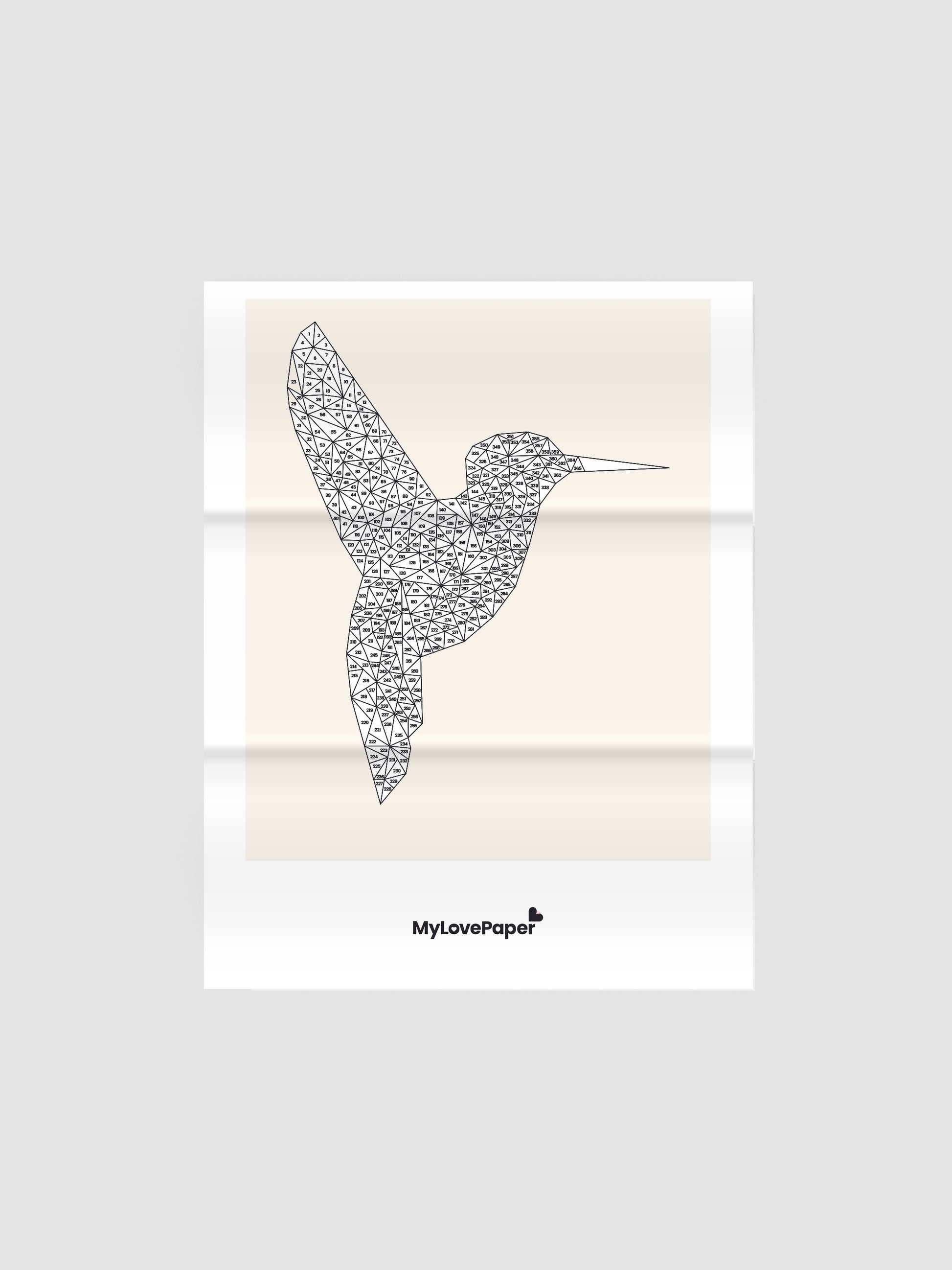 MyLovePaper Leporello A3 mit Vogel-Motiv, aufgeklappt